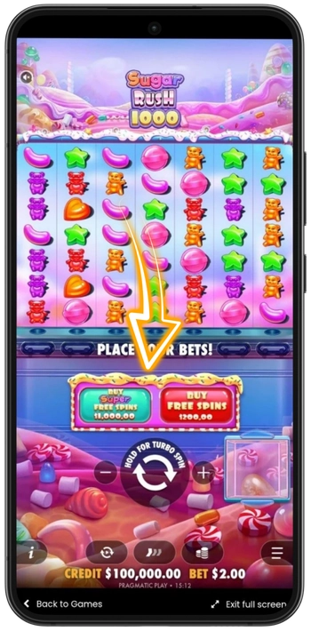 Köp free spins i Sugar Rush 1000